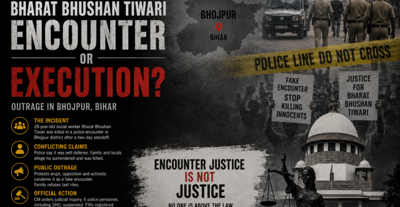 bharat tiwari encounter news, Bihar Bharat Bhusan Tiwari